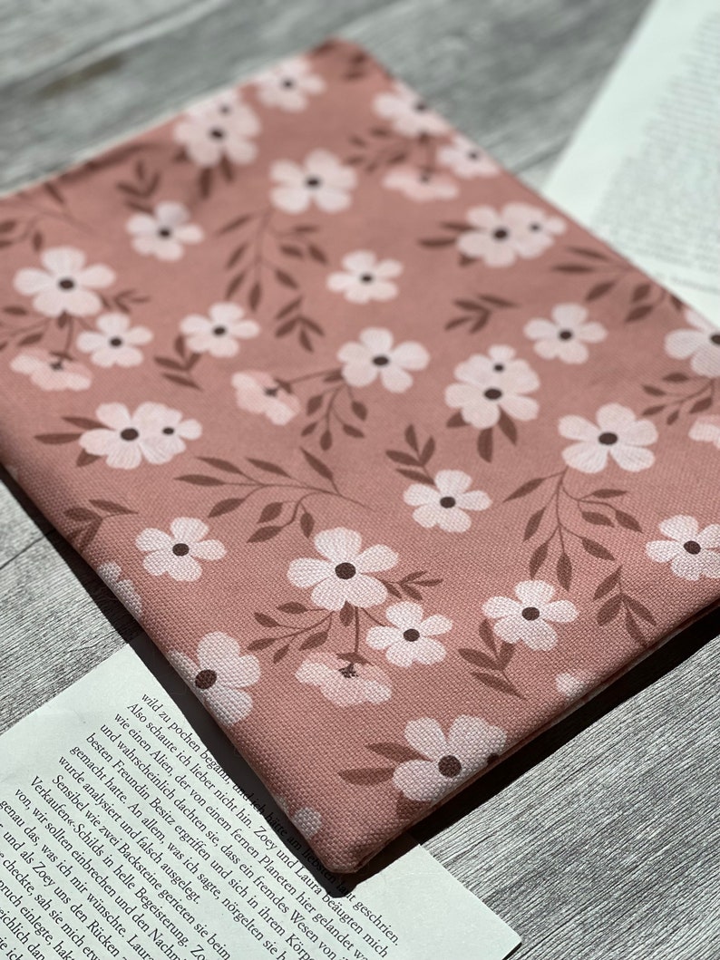 Bookshelf Bücher Blumen Buchhülle Buchtasche Booksleeve Buchumschlag Hülle für iPad Journal Planer Tablet Blumen