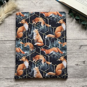 Fox Forest Buchhülle Buchtasche Booksleeve Buchumschlag Hülle für iPad Journal Planer Tablet bookish Bücher Bild 1