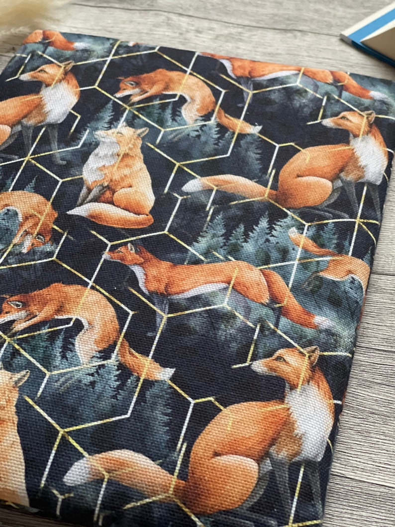 Fox Forest Buchhülle Buchtasche Booksleeve Buchumschlag Hülle für iPad Journal Planer Tablet bookish Bücher Bild 3