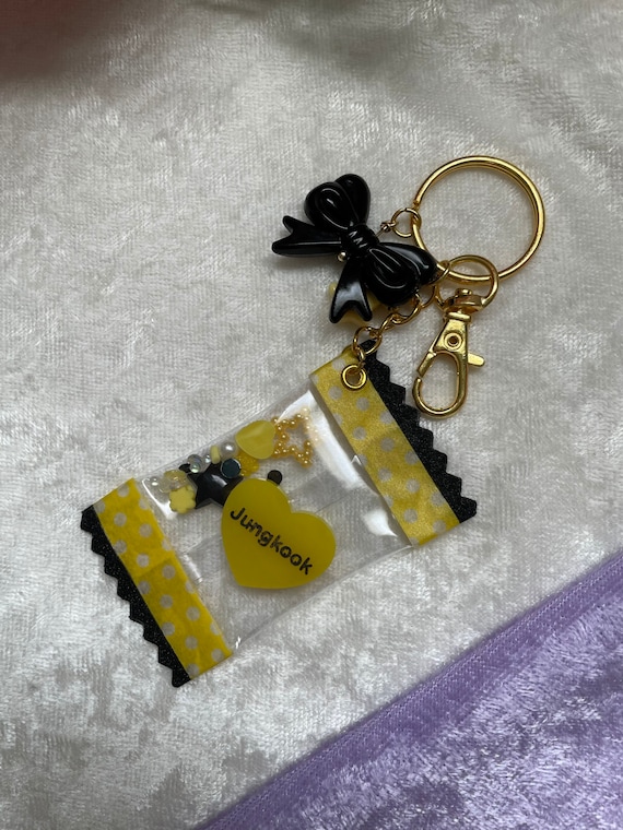 BTS Logo Resin Keychain Keyring Handmade + Freebies