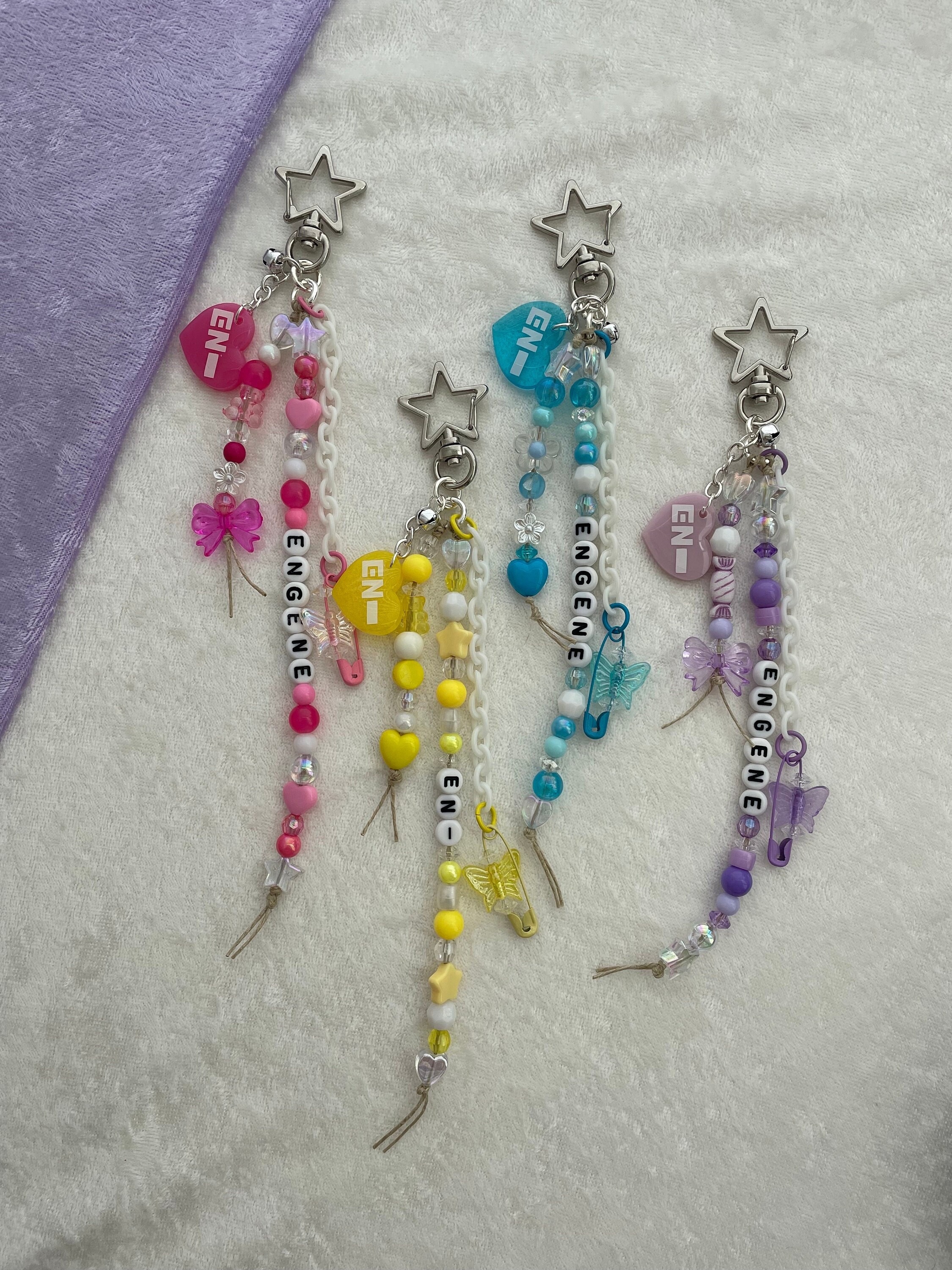 Kpop Enhypen EN- Engene Beaded Fandom Layered Keychain