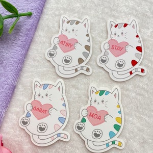 Kpop Multifandom Cat Design Vinyl Sticker | Multistan Gift