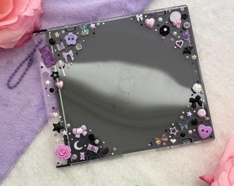 Kpop Album CD Deco Case For Display | Purple & Black; Black Background