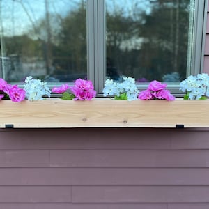 Cedar Window Box with Brackets, Cedar Planter Box, Planter Box, Windowsill Planter, Window Box Planter, Outdoor Planter, Window Flower Box