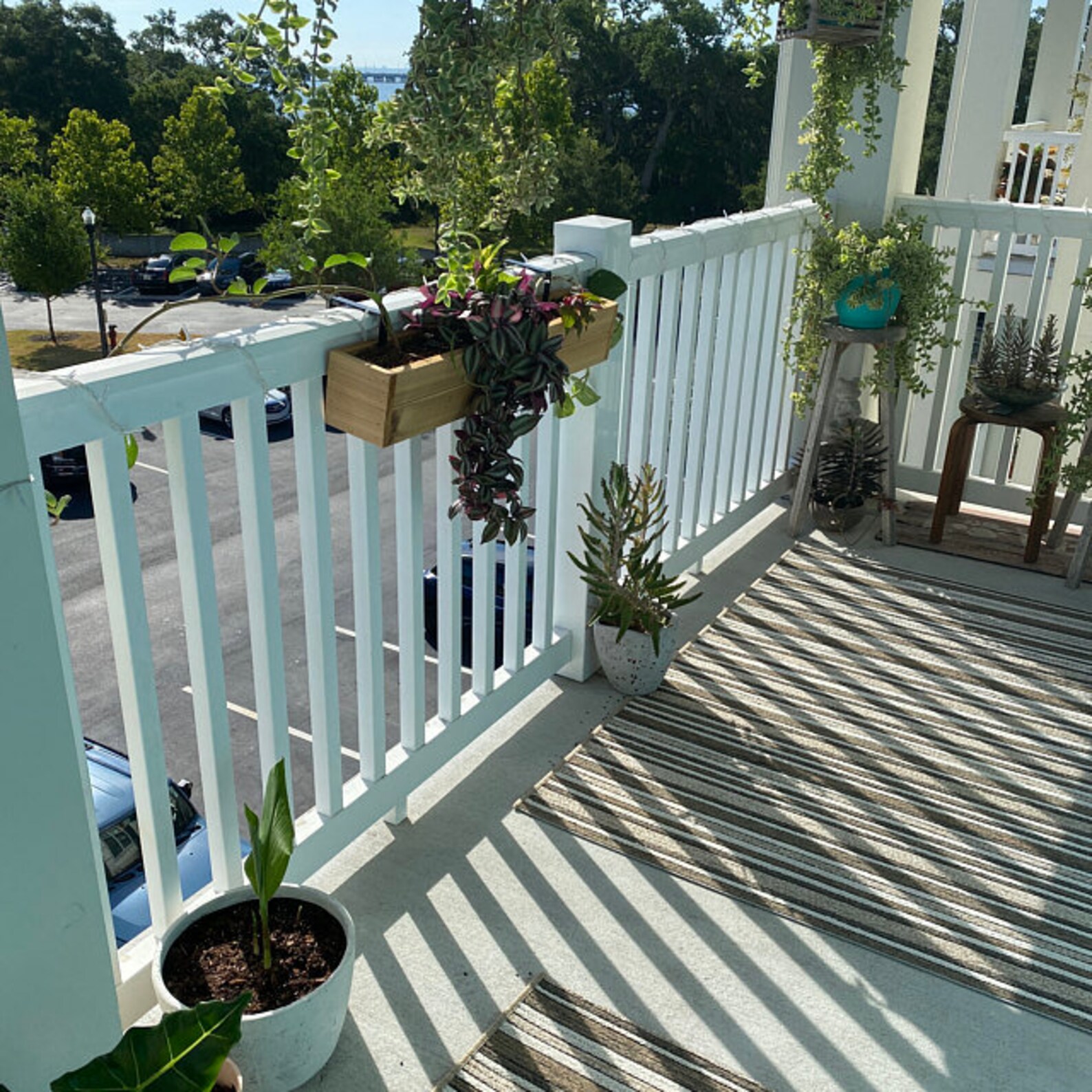 Cedar Railing Planter Box 2 to 6 Brackets Balcony Planter Etsy