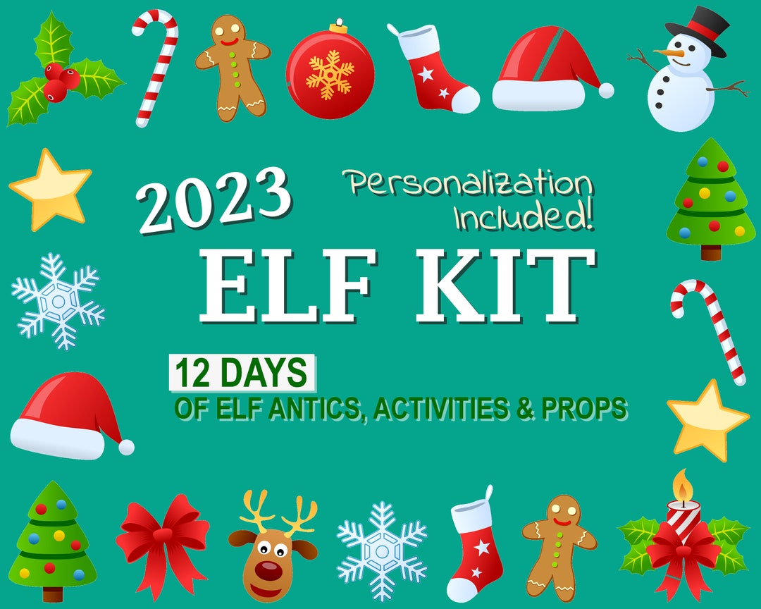 12 Days Personalized Elf Kit  Elf Prop 2023 Kit  2023 Elf