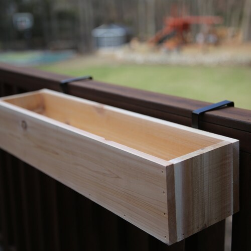 Cedar Railing Planter Box Deck Railing Planters Balcony Etsy