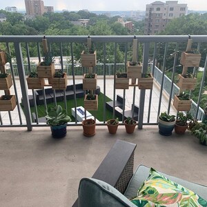 Caja de jardinera de riel de cedro escalonada jardineras de | Etsy