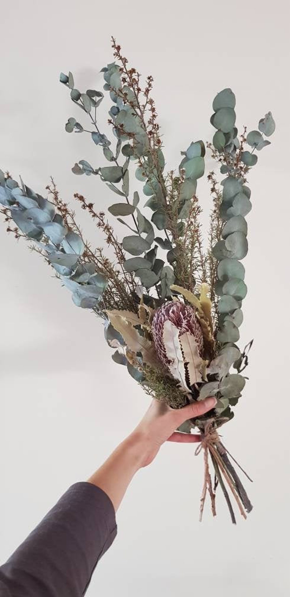 Tall Dried Australian Native Flower Arrangement Neutral Etsy