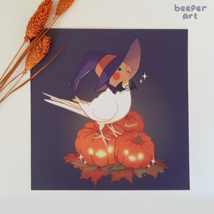 Halloween cockatiel print - A5 square