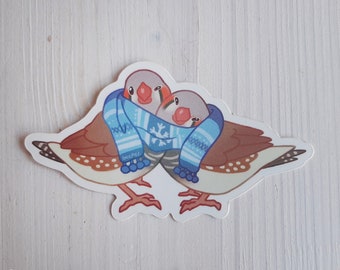 Cuddly Zebrafinch Sticker