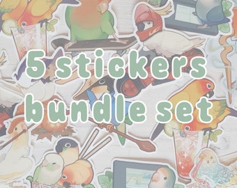 5 sticker bundle set - get one sticker for free!