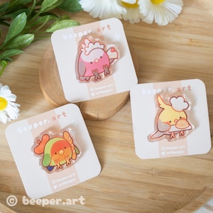 Lovebird, Galah und Nymphensittich-Pins 3er-Set Bild 1