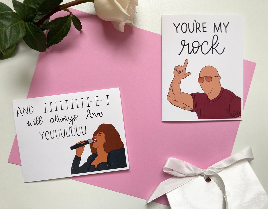 Youre My Rock Dwayne The Rock Johnson Card Etsy