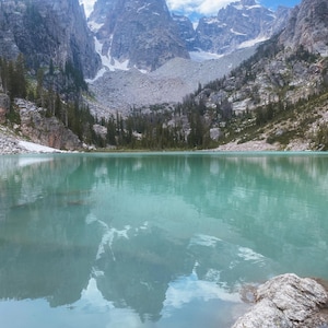 Grand Teton National Park - Delta Lake - Teewinot - Wyoming Kunstdruck