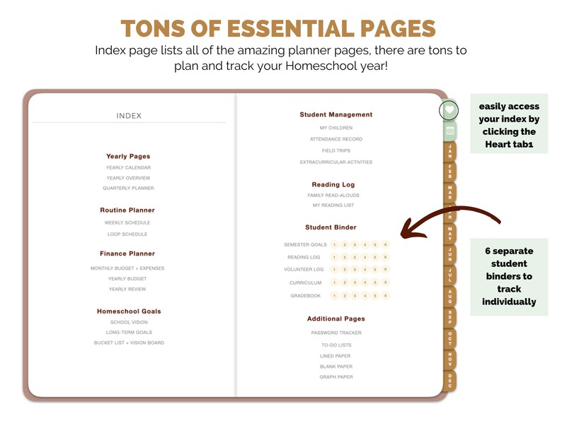 Digital Undated Homeschool Planner Homeschool Planner - Etsy