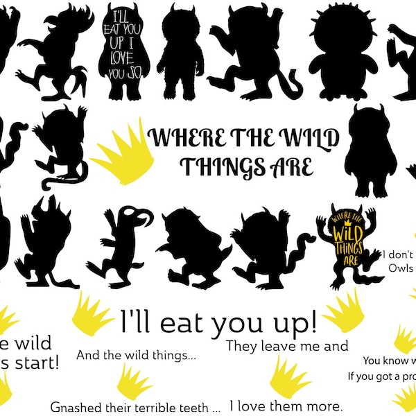 Where the Wild Things Are Svg - Etsy