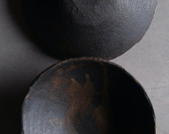 Black bowl, handmade bowl, ceramic bowl, stoneware bowl