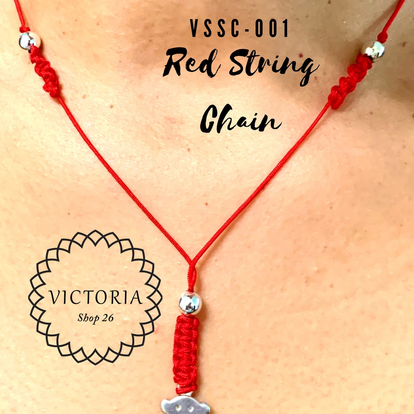 VSSC001 Red String Necklace Tous Etsy