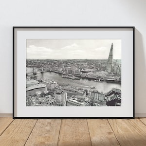 London Skyline Zeichnung - Limitierte Auflage, signierter Druck, London Kunst, Wandkunst, Fine Art Print, Poster, Geschenk, Wolkenkratzer Wahrzeichen der Stadt