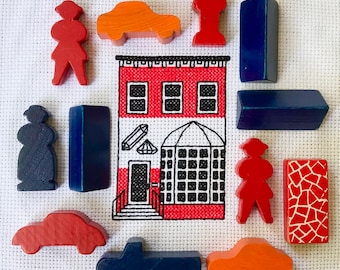 Halloweentown Crystals n Gems Store Digitale kruissteek borduurpatroon miniatuur