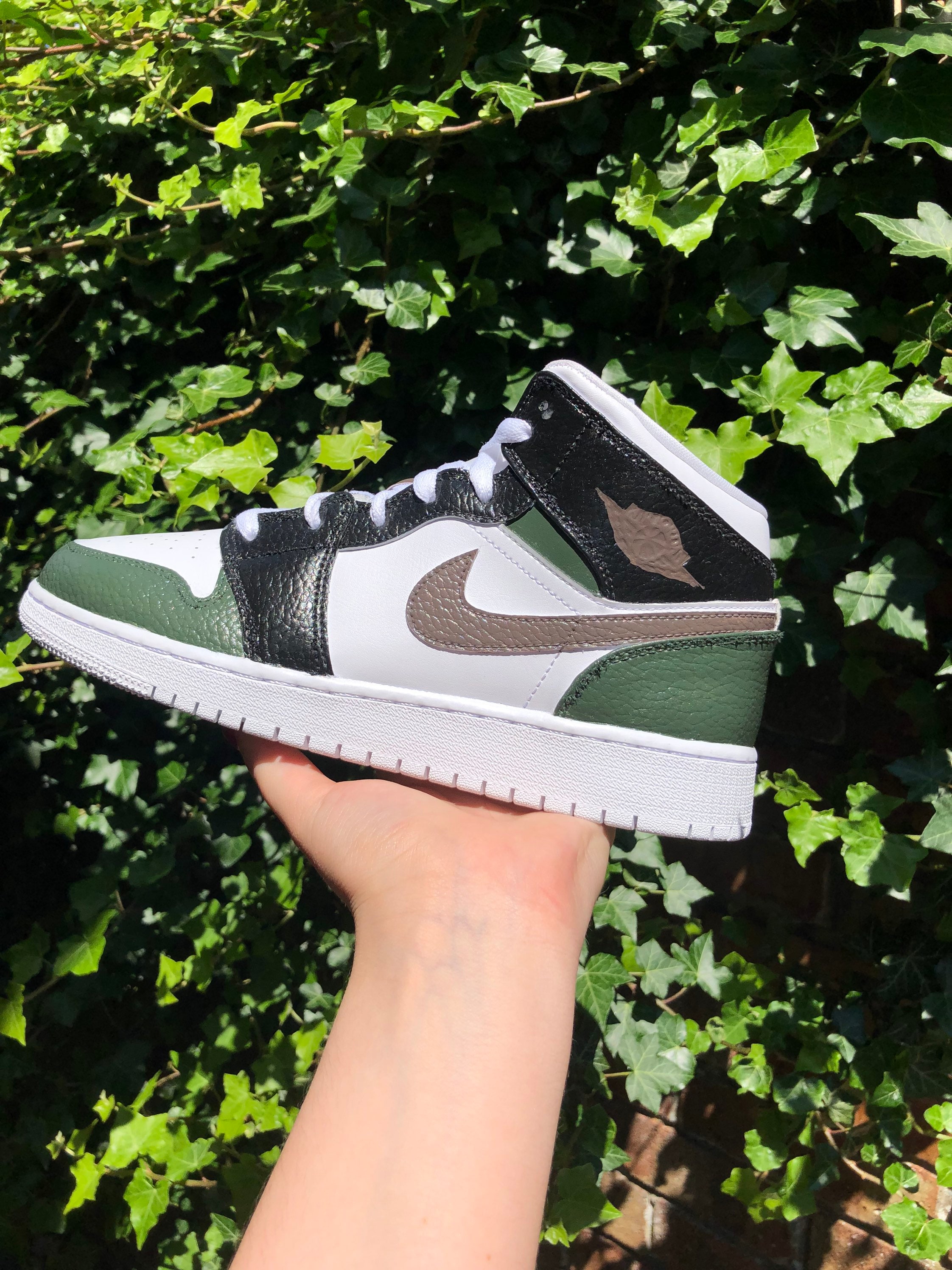 Custom forest Nike Air Jordan Mid - Etsy