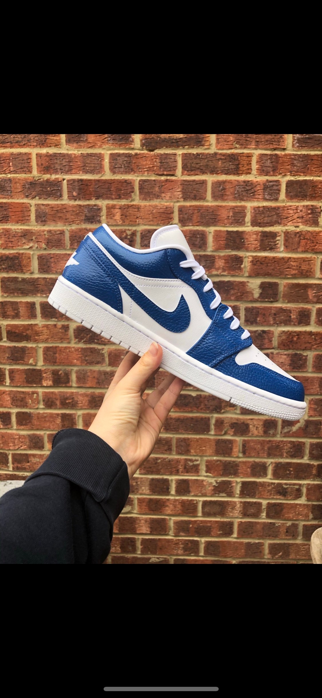 Custom Royal Blue Air Jordan 1 Low - Etsy