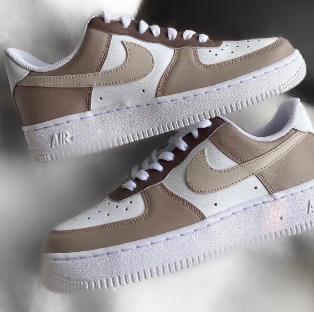 Custom Rich Brown Swoosh Air Force 1