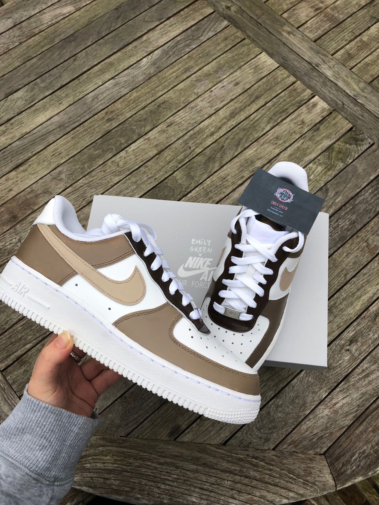 custom brown air force ones