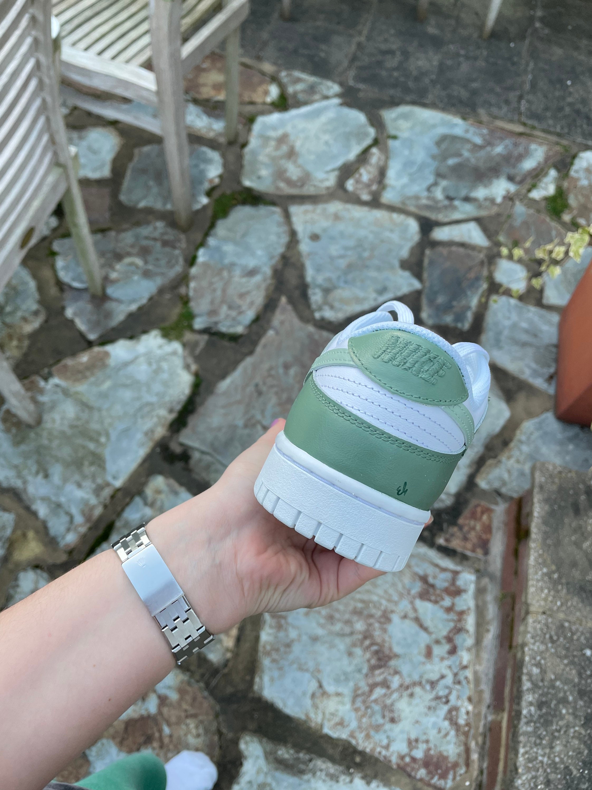 Custom Sage Green and Pistachio Dunks Etsy