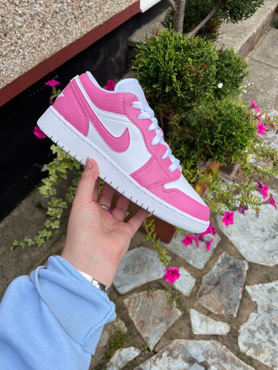 Custom Hot Pink Jordan 1 Lows - Etsy