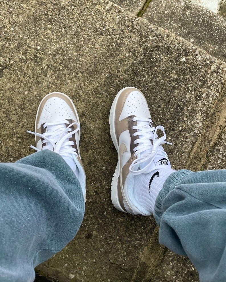Custom Coffee and Cream Nike Dunks Etsy