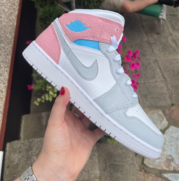 Custom Cotton Candy Air Jordan 1 Mid - Etsy