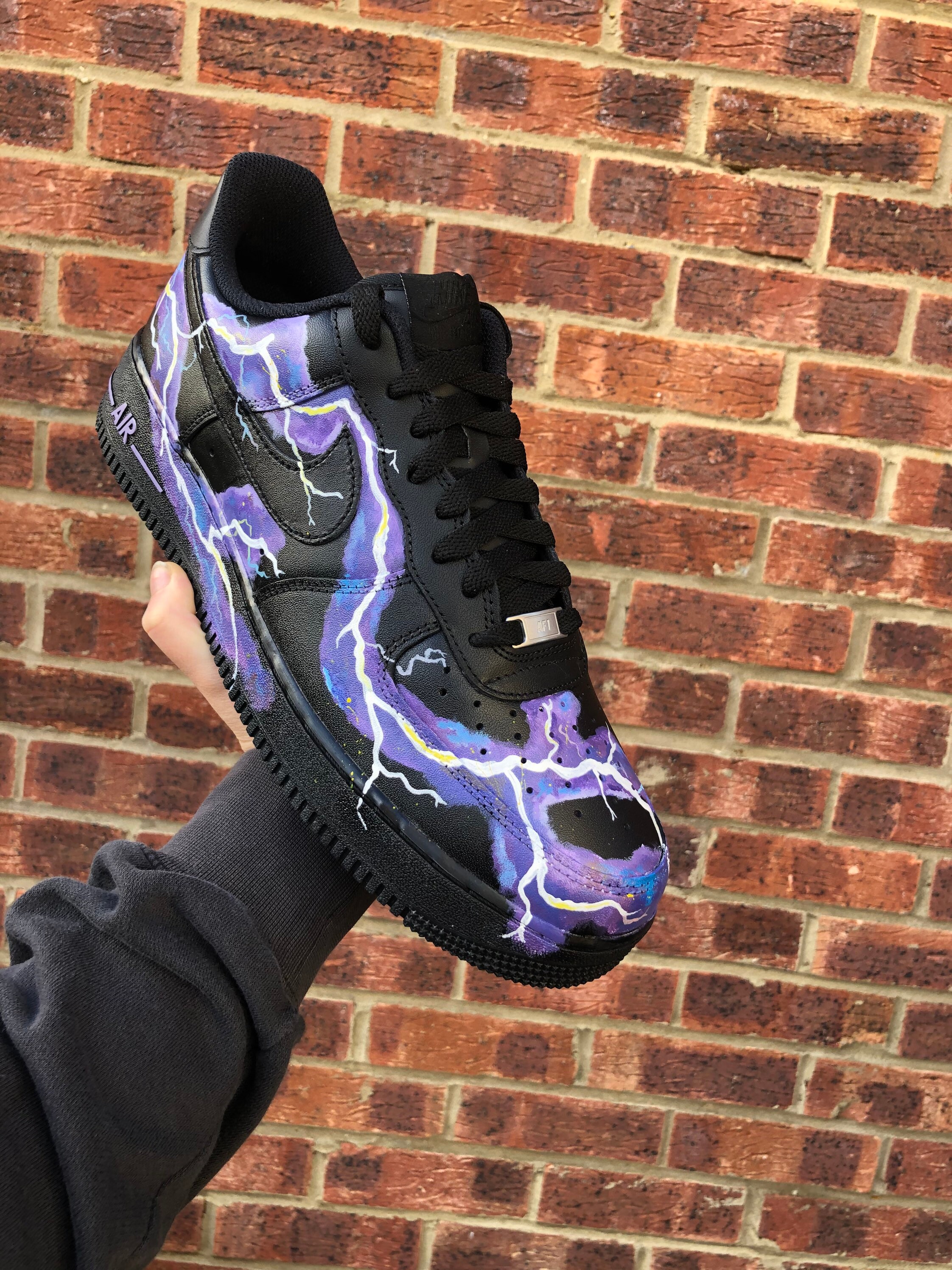 Fulmini personalizzati Air Force 1s viola | Etsy Italia