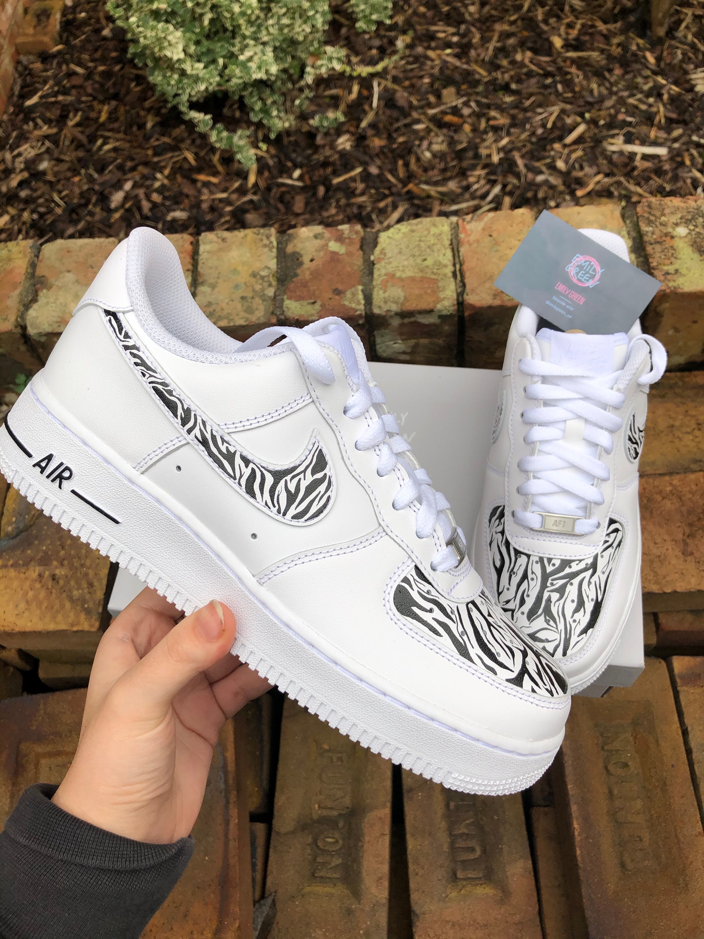 Custom zebra print air force 1