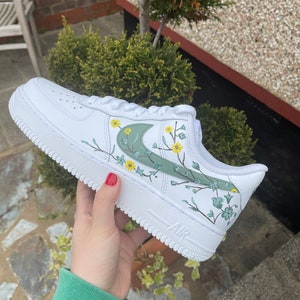 Custom sage and sunflower blossom AF1