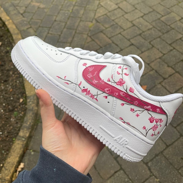 Custom pink cherry blossom Air Force 1