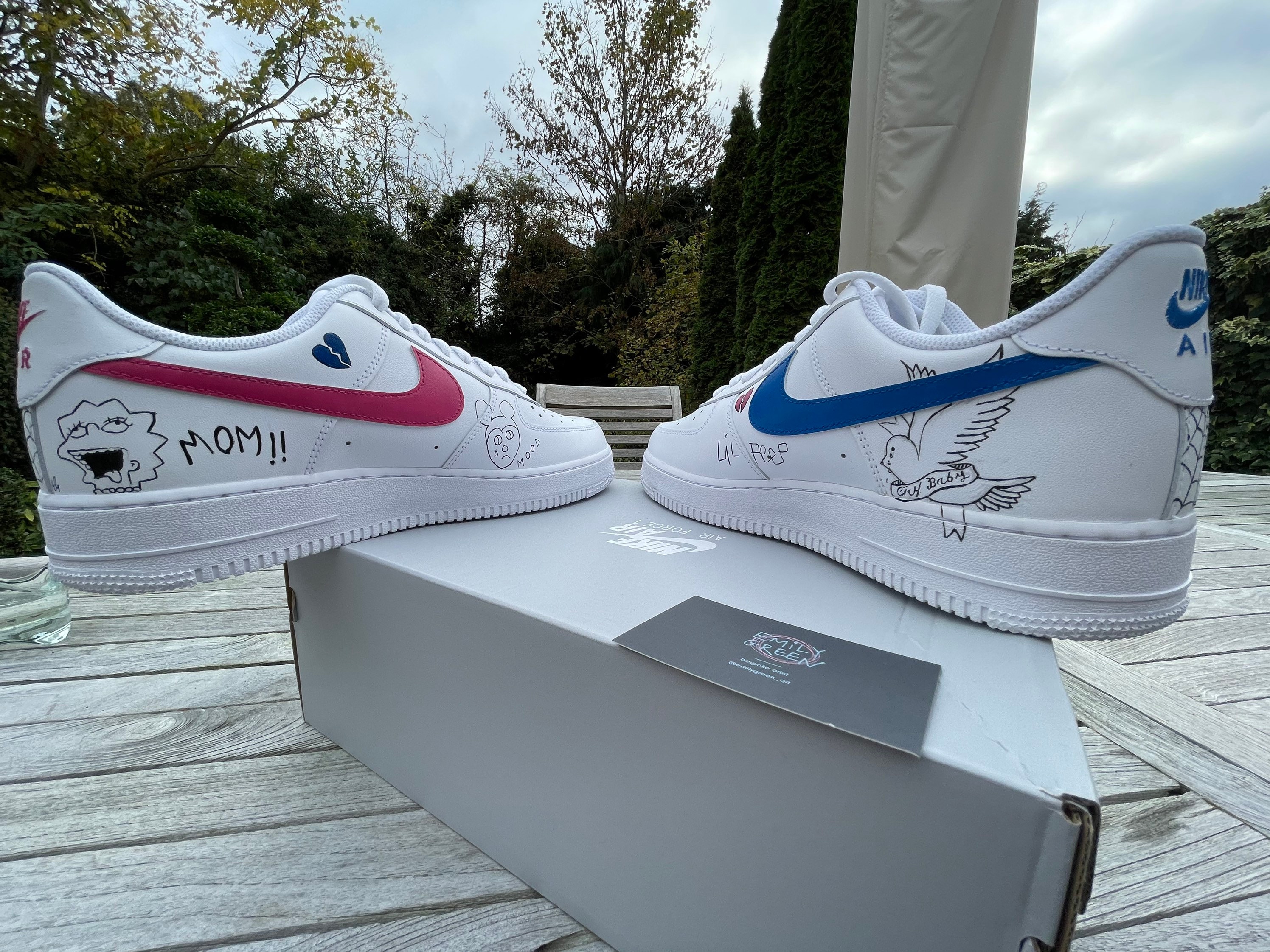 lil peep custom air forces