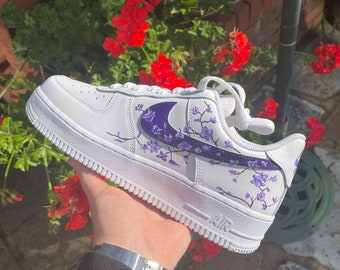 pink air forces with flowers