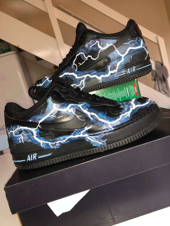 Nike Air Force 1 AF1 green Lightning Cartoon -  Israel