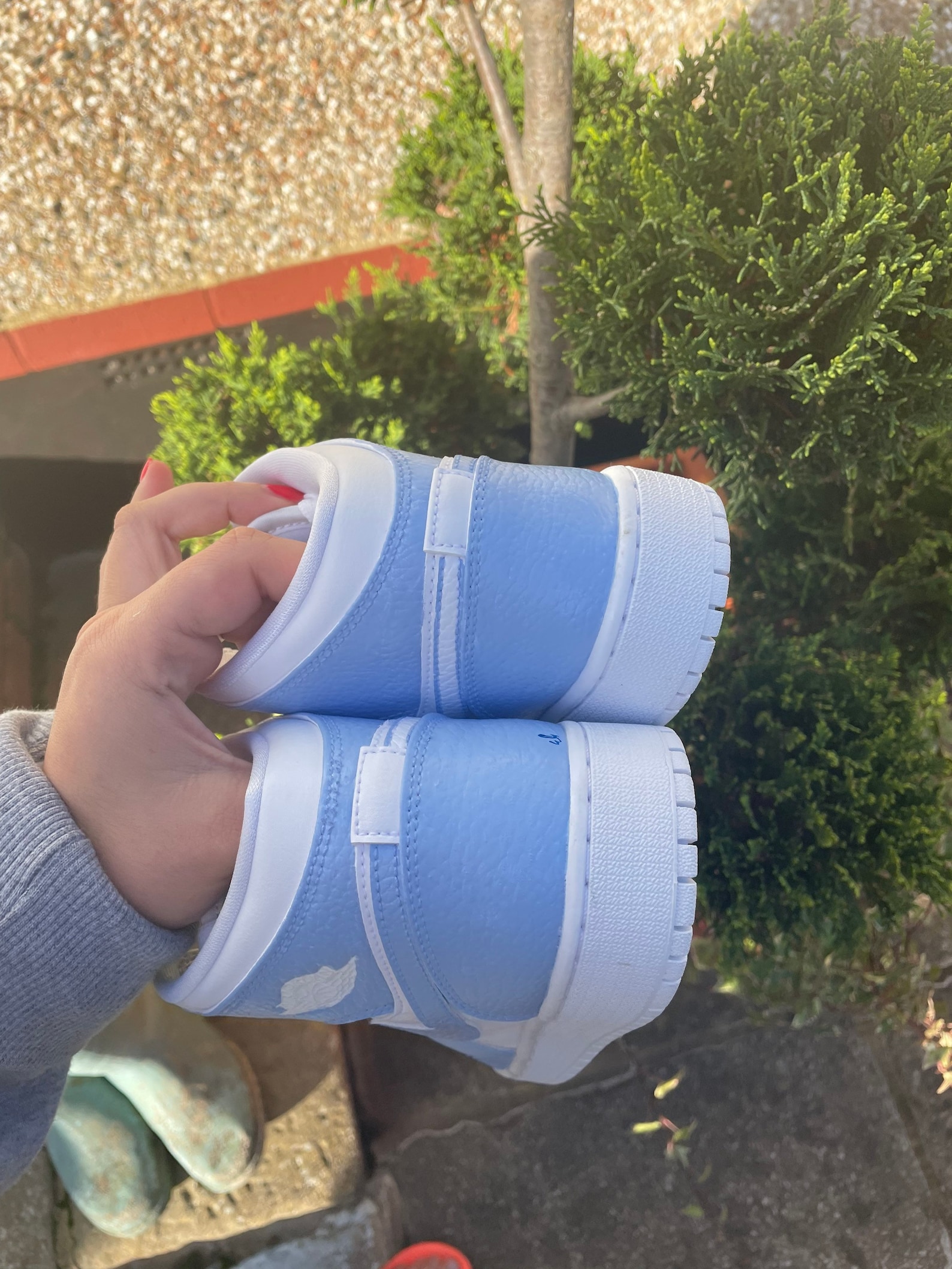 Custom Baby Blue Air Jordan 1 Mid Etsy UK