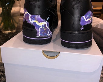 Fulmini personalizzati Air Force 1s viola | Etsy Italia