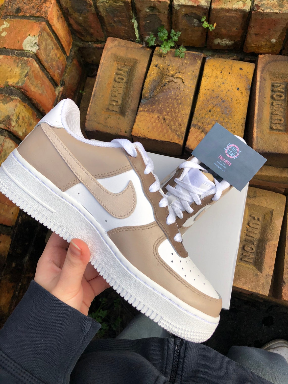 custom brown air force ones