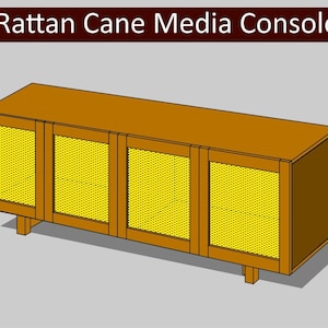 Mid Century Modern Rattan Cane Media Console / Buffet DIY Tutorial