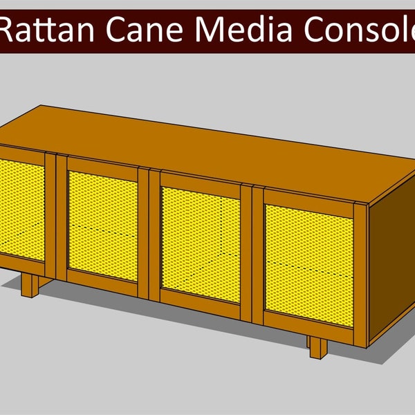 Mid Century Modern Rattan Cane Media Console / Buffet DIY Tutorial