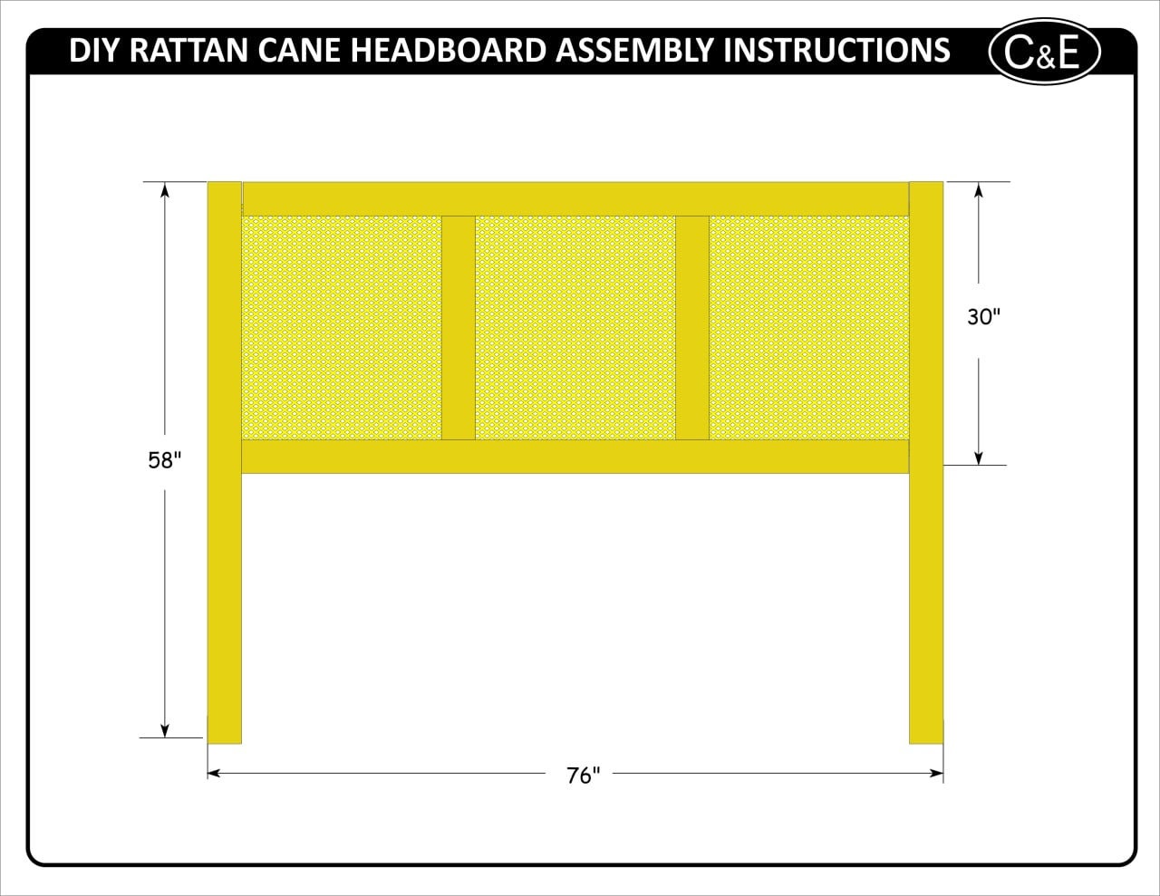 DIY Rattan Cane Headboard king tutorial Etsy UK