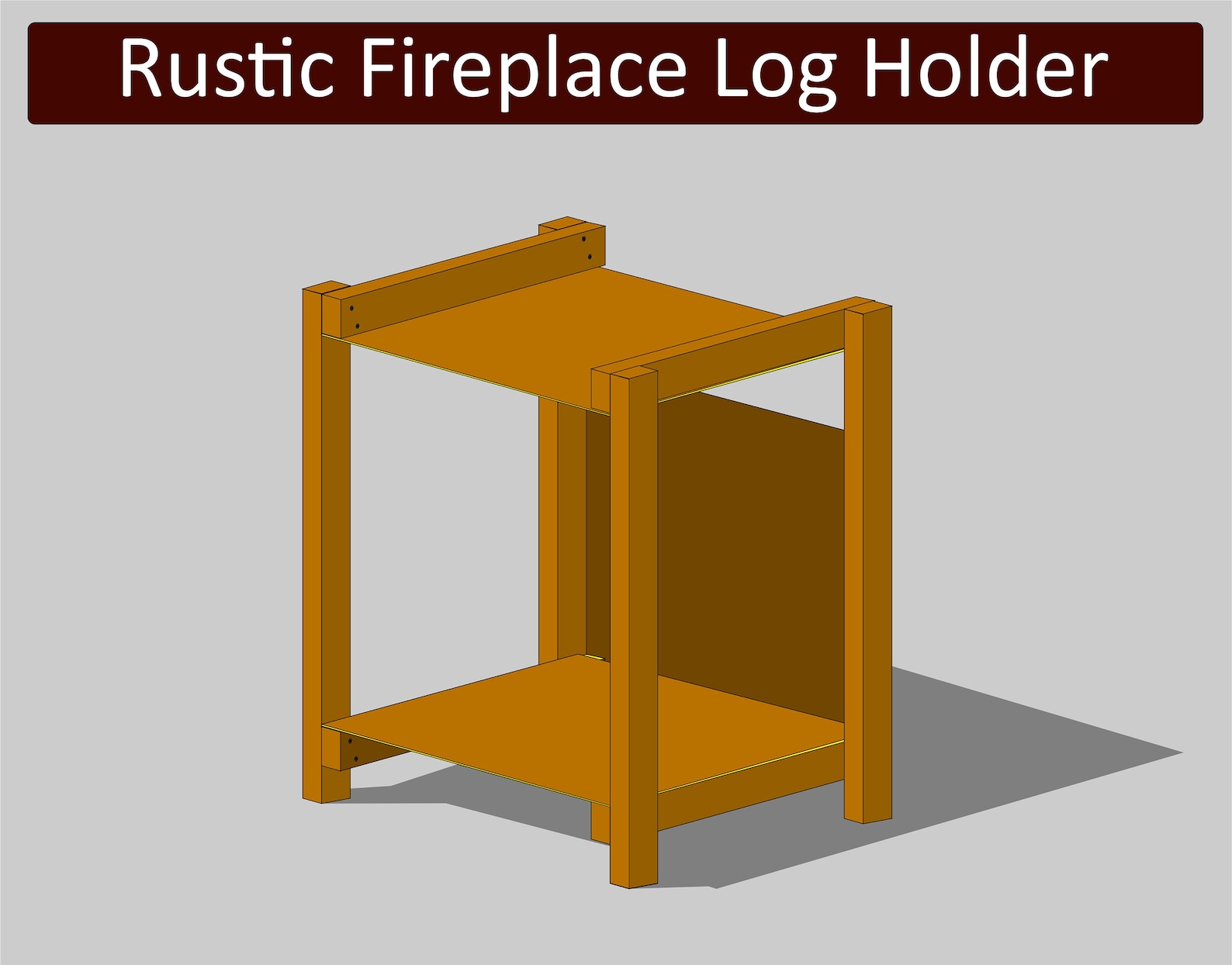 Rustic Fireplace Log Holder DIY Plan Etsy