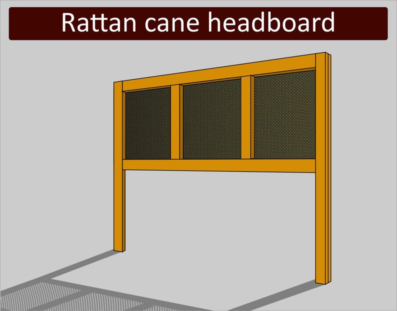 DIY Rattan Cane Headboard queen tutorial Etsy