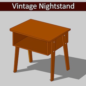 Vintage Mid Century Nightstand DIY Plan