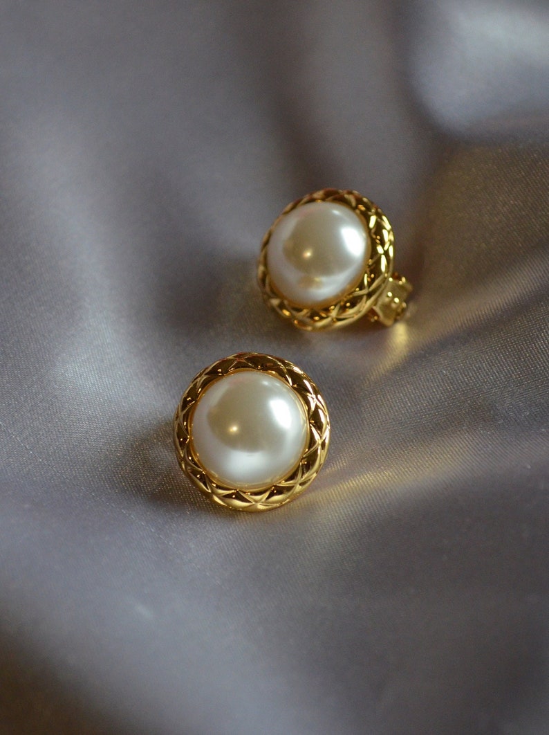 Dorée Fancy Clipon Earrings for No Pierced Ears Bridal Etsy